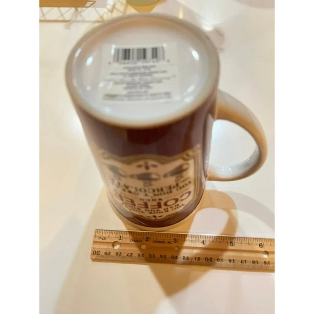Vintage Style Brown Mega Coffee Mug - 